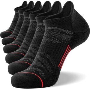 Men's 6 Pack Ankle Running Socks Low Cut Cushioned Athletic Sports Socks